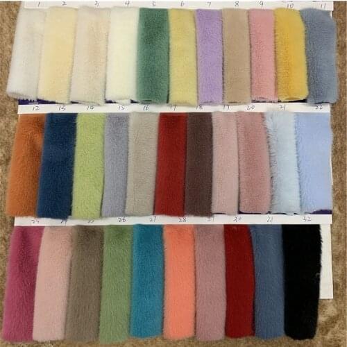 Faux fur 10mm Mink Super Soft High and Low Rabbit Fur Plush Fabric