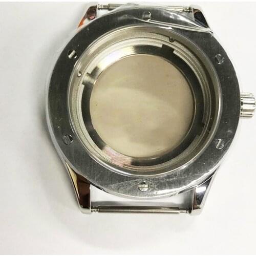42mm Sapphire Crystal Glass Stainless Steel Automatic Watch Case Replacement For 24 Jewels NH35 watch Movement Repair Tool parts