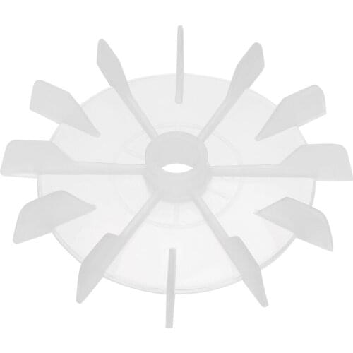 Uxcell 1Pcs 120*15mm Round Shaft Replacement White Plastic 12 Impeller Motor Fan Vane