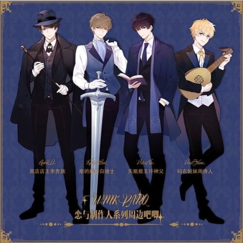 Love and Producer Victor Zhou QiLuo Gavin Lucien Double Side Acrylic Stand Model Plate Desk Table Decor Toy Student Cosplay