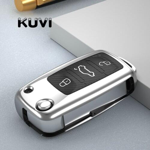 Soft TPU car key cover case shell fob for VW Golf Bora Jetta POLO GOLF Passat For Skoda Octavia A5 Fabia For SEAT Ibiza Leon