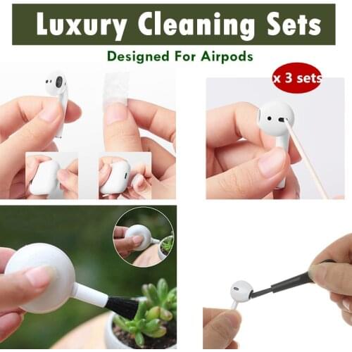 3sets/2sets/1set Cleaning kit for Apple Airpods Pro 1 2 cleaner sets case for Xiaomi wireless bluetooth earphone TWS accessories