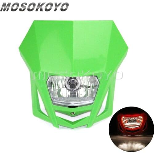 MX Enduro Headlight Pit Dirt Bike Front Lights for Kawasaki KLX150 KX65 KX85 Dual Sport Head Light