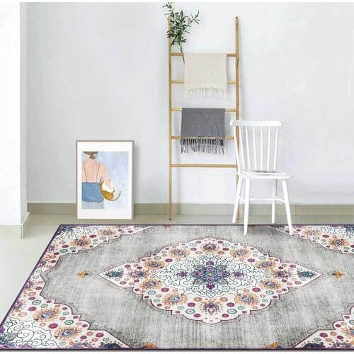 Persian Style Hallway Anti-Slip Floor Mat European Floral Printed Area Rugs Princess Bedroom Kitchen Bathroom Door Carpet Tapete