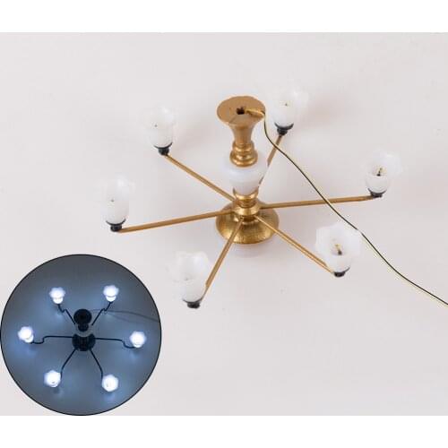 Plastic Mini Chandelier Lamp Model Sand Table Layout Living Room Decor