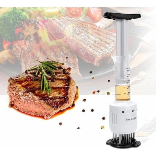 Professional Steak Meat Injector Multi Function Tenderizer Needle BBQ Flavor Marinade Sauces Syringe Kitchen Gadgets Meat Tools