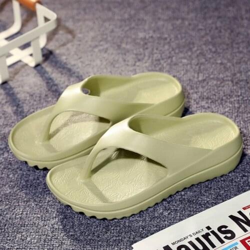 4 CM Thick Bottom Wear-Resistant Non-Slip Student Tide Brand Flip Flops Casual Wild Outdoor Couple Bathroom Beach Slippers