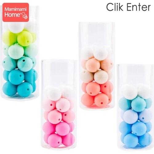 Mamihome 30pc Silicone Beads Baby Teether DIY Nursing Necklace Pacifier Chain Holder Food Grade Perle Silicone ChildrenS Goods