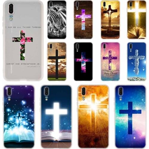 Christian Jesus Cross Phone Case For Huawei P40 P9 P10 P20 P30 Lite Cases Pro P Smart 2019 Cover Soft Cover