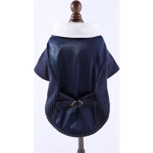 Dog Leather Jacket Coat Autumn Winter Warm Pet Clothing Waterproof Outfit French Bulldog Clothes Coats for Small Medium Dogs