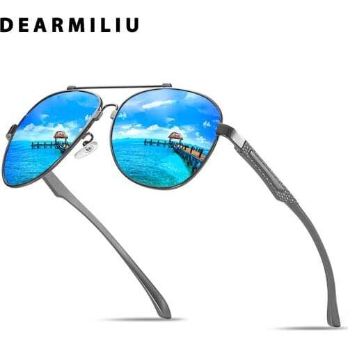 DEARMILIU 2019 Mens Polarized Sunglasses Women Driving Memory Metal Pilot Ray Sun Glasses Goggle UV400 Gafas De Sol For Men