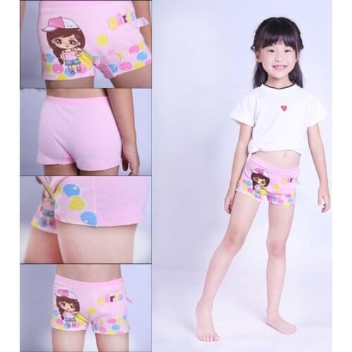 8Pcs/Lot Girls Cartoon Underpants Baby Boxer Kids Underwear Cotton Panties Suit 2-10Years