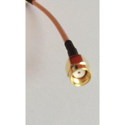 ALLISHOP Coax Extension Cable RP SMA Male to SMA Female - Antenna Lead Extender double shielded silver plated RG316D cable 15cm