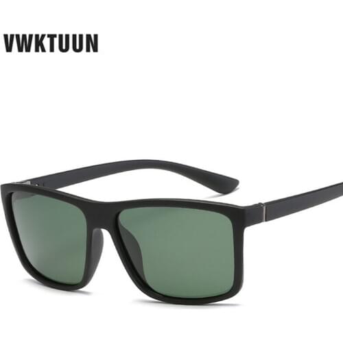 VWKTUUN Sunglasses Men Polarized Rectange Glasses Men Vintage Brand Designer Male Driving Fishing Sport Eyewear Mens Sunglasses