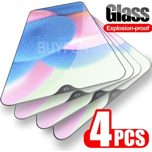 4PCS Safety Glass For Samsung Galaxy A30 A30S A31 Full Cover Protective Samsun A 30 S 31 30S Transparent Film Tempered Glas HD