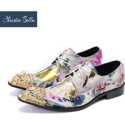 Italian Style Mens Shoes with Dragon Head Fashion Wedding and Party Leather Dress Shoes for Men Lace-up Breathable Oxfords