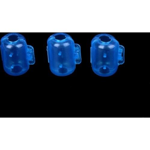 10Pcs/lot Plastic Squid Jigs Wood Shrimp Hook Cover 4 Size Umbrella Hooks Box Multiple Color Fishing Accessories