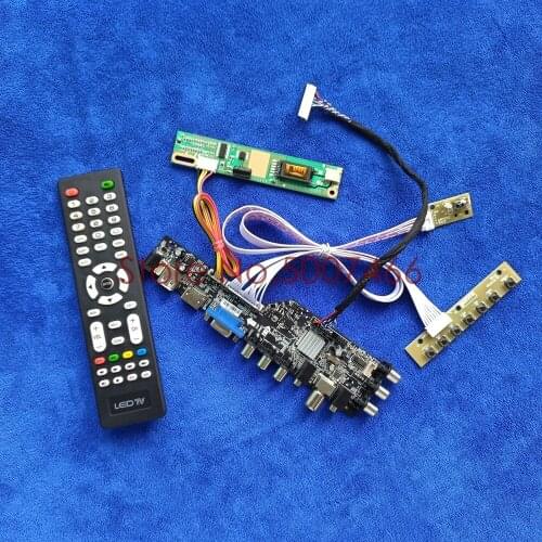 30 Pin LVDS USB VGA AV 1400*1050 1CCFL matrix signal digital DVB-T LCD controller board kit for N150P2/N150P3/IASX16/ITSX68