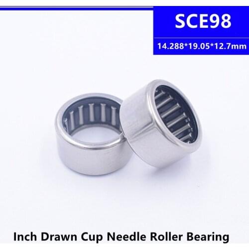 50pcs/100pcs SCE98 14.288*19.05*12.7mm BA98 Inch Size Drawn Cup Needle Roller Bearing 14.288x19.05x12.7mm High quality