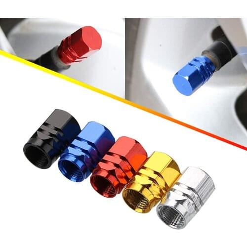 Aluminum Alloy Car Wheel Tire Valve Caps Tyre Rim Stem Covers Airdust Waterproof For Automobiles Motorcycles Trucks Bikes