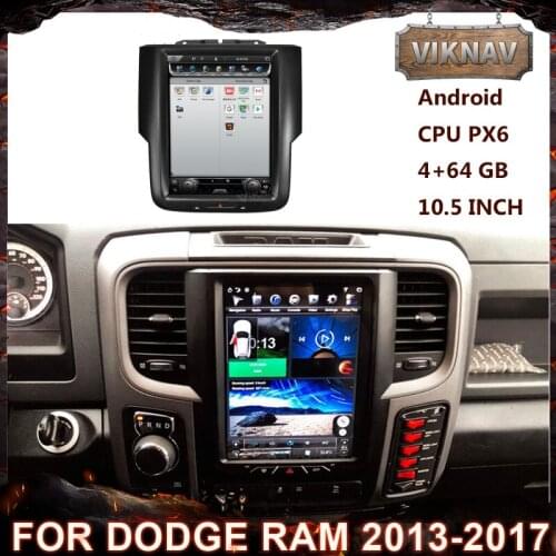 Android Car Radio for Dodge RAM 2013-2017 Auto Stereo Receiver Multimedia Player HD Screen DVD GPS Navigation Tape Recorder
