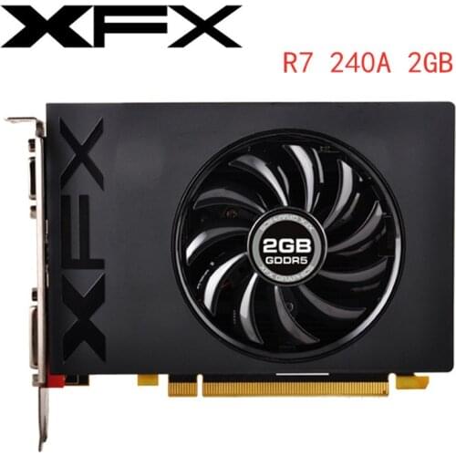 Used XFX Radeon R7 240A 2GB Video Cards GPU For AMD Radeon R7240A GDDR5 128bit Graphics Screen Cards Desktop Computer