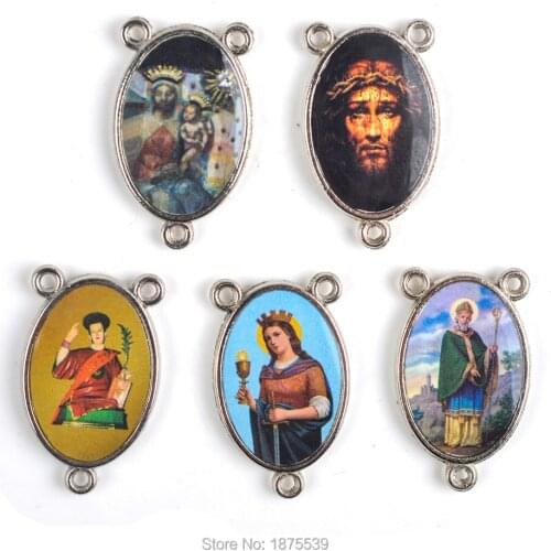 Catholic Rosary Centerpieces Customized Religious Color Pictures Two Side Same Photo