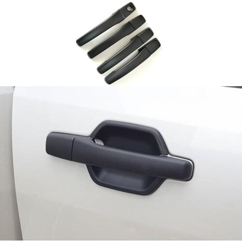 4pc Black matte Door Handle Cover Fit For Mitsubishi Pajero V93/V97 2007-2020 Exterior Modification Parts