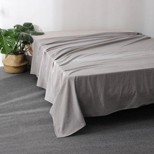 Cilected Nordic Solid Color Washed Cotton Sheets Universal Modern Beds Sheet For Student Single Double Bedspread Protector Cover