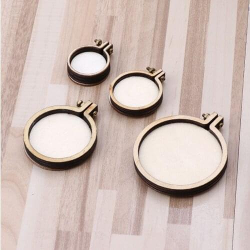 DIY Wooden Cross Stitch Hoop Mini Ring Embroidery Circle Kit Frame Craft
