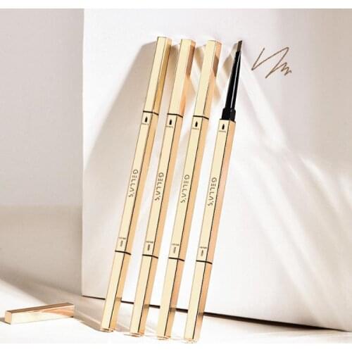 4-color Double Head Eyebrow Pencil With Brush Dual-use Natural Waterproof Long Lasting Eyebrow Daily MakeUp Cosmetics TSLM1