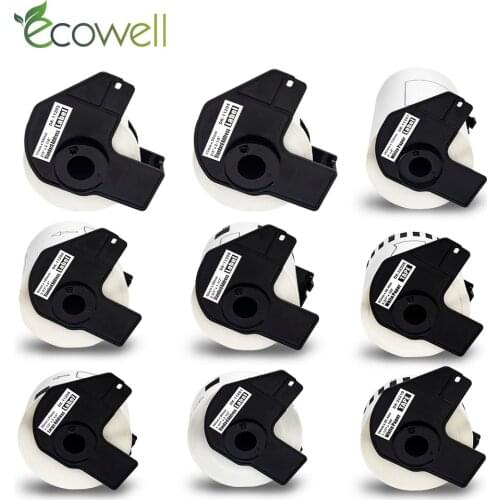 Ecowell Multisize label Roll compatible for Brother DK-11201 DK-11202 DK-11204 DK-11208 DK-11209 DK-22205 DK-22210 Thermal Paper