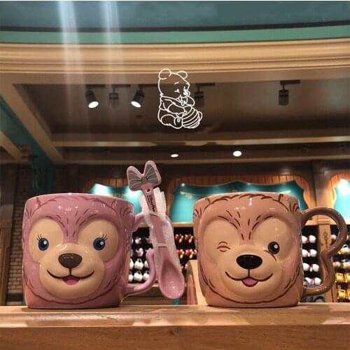 Disney Bear Duffy ShellieMay StellaLou Coffee Cup Action Figures Disney Bear Mug Figure Model Toy Collection Toys Gifts for Kids