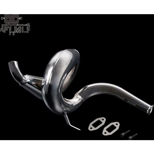 71CC Engine Metal Exhaust Pipe Fit for 1/5 HPI ROVAN BHAH ROFUN KM BAJA Losi 5ive T Rc Car Parts