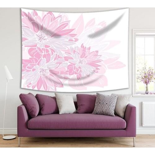 Tapestry Flowers Bouquet in Soft Colors Nature Summer Blossoms Floral Vintage Artwork Wholesale