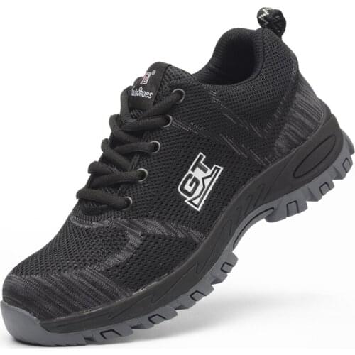 Lightweight Mens Safety Shoes Work Boots Steel Toe Safety Boots Anti-smashing Outdoor Sneakers Indestructible Work Shoes