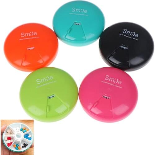 Medicine Box 7 Day Pill Cutter Tablet Container Pastillero Weekly Rotating Pill Box Travel Pill Case Splitter Pill Organizer New