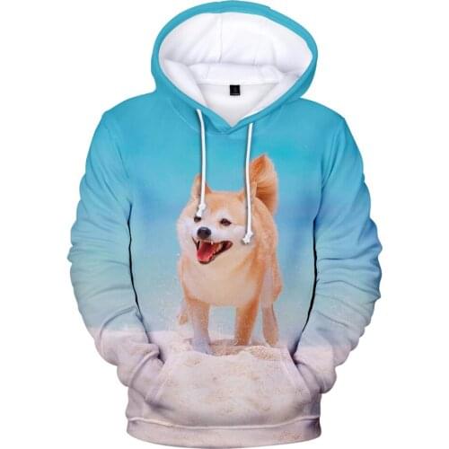 Kawaii Shiba Inu 3D Hoodies Boys/Girls Fashion Long Sleeve Hooded Sweatshirt Casual Funny Akita Dog Clothes Mankind s Friends
