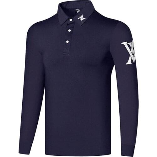 Spring Autumn New Mens Golf Long Sleeved T-Shirt Lapel Fashion Quick-Drying Sports Leisure Clothing Golf Clothing Free Shipping