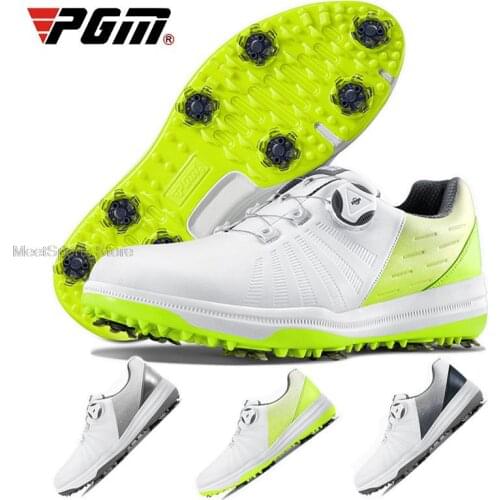 Pgm High Quality Mens Golf Shoes Waterproof Knobs Buckle Shoelace Golf Sneakers Men Breathable Anti-Slip Trainers Athletic Shoe