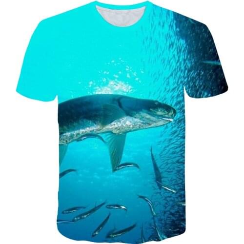 2021 New fish 3D Print Casual Fashion T-Shirt Europe And America Style Beauty 3D Trend Casual Elegant Tops