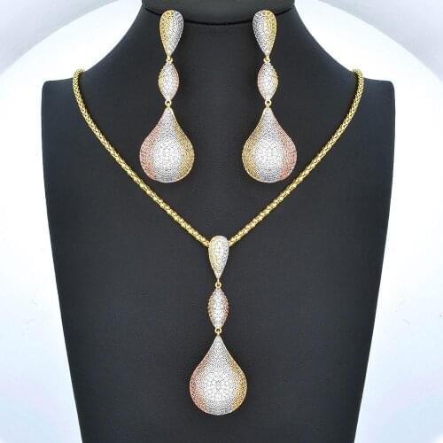 Newness new arrive Luxury Disco Balls Nigerian Necklace Earring Jewelry Sets For Women Wedding Indian Dubai Bridal Jewelry Sets