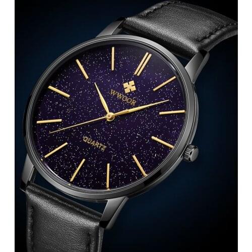 Newest Men Simple Slim Quartz Watch Black Steel Mesh Leather Ultra Thin Mens Watches Luxury Brand Waterproof Male Wrist Watch