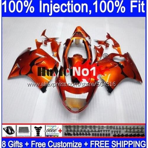 Blackbird For HONDA CBR 1100 XX CBR1100XX 92MC.2 Orange black CBR1100XX 1996 1997 1998 1999 2000 2001 96 97 98 99 00 01 Fairing
