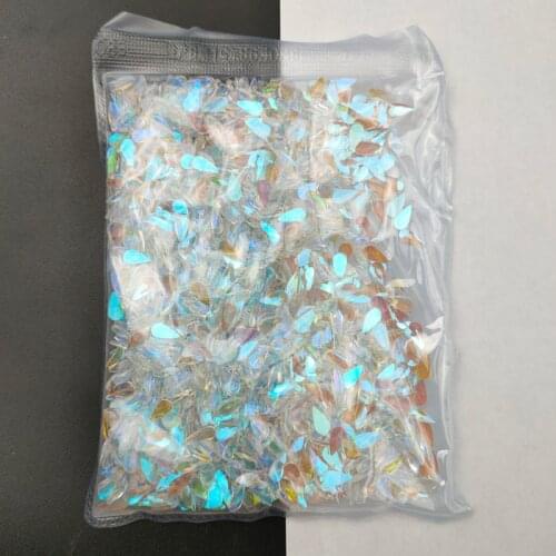 Wholesale 1440pcs/bag Aurora Crystal AB Nail Art Rhinestones Shiny Diamond Flat Back Waterdrop Rhinestone For Manicure Decora