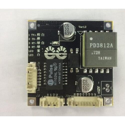 PoE Module board for Security CCTV Network IP Cameras Power Over Ethernet 12V 1A output IEEE802.3af compliant