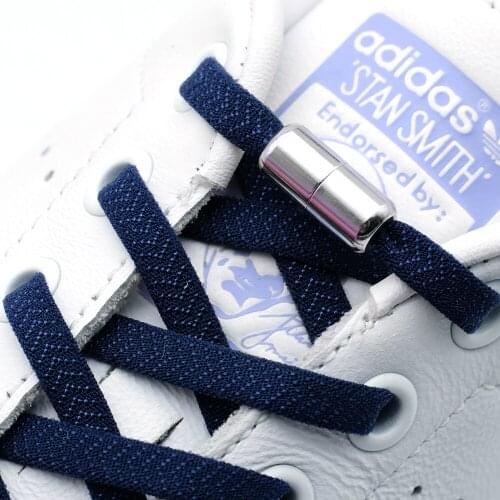 Flat Shoe Elastic No Tie Shoelaces Laces For Kids and Adult Sneakers for Shoelace Quick wear Lazy Metal Lock Laces Shoe Strings