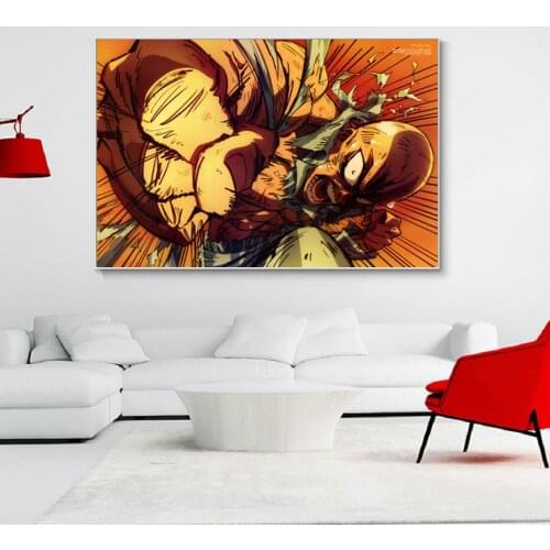 One Punch Man Anime Character Poster HD Large Prints Painting Anime Wall Art Picture Childrens Room Dormitory Family Decoration