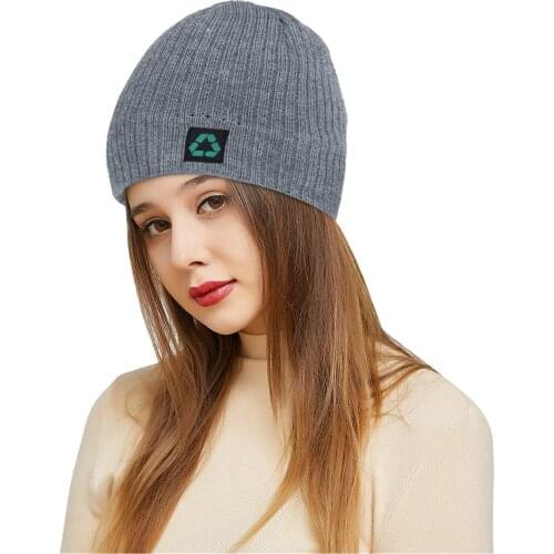 Outdoor Winter Adult Neutral Keep Warm Printing Hats Plush Knitted Woolen Hat