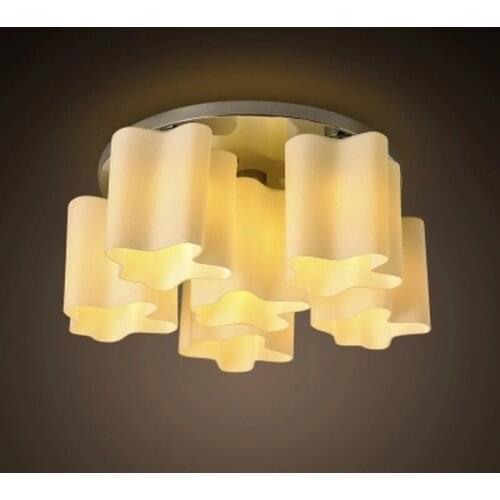 Modern Simple Cloud Glass Led Ceiling Chandelier Lights Lustre Chrome Bedroom Led Chandeliers Lighting Living Room Chandelier